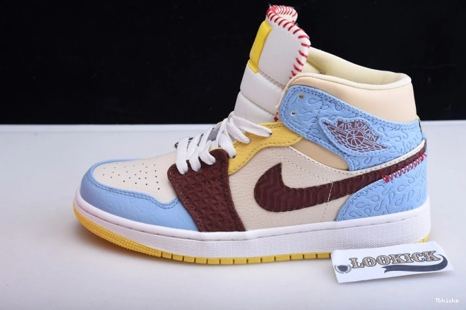 Reps TBK CU2803-200 Jordan 1 Chateau Air SE x Maison Mid Rouge Fearless 0823
